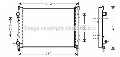 AVA QUALITY COOLING rt2233 -  Радиатор, охлаждение двигателя